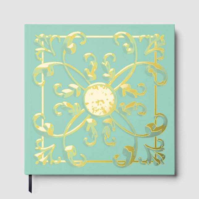 Pageant Real Foil Scrolls Scrapbook Gästebuch (Vorderseite)