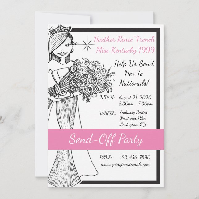 Pageant Send-Off von Heather French Henry Einladung (Vorderseite)