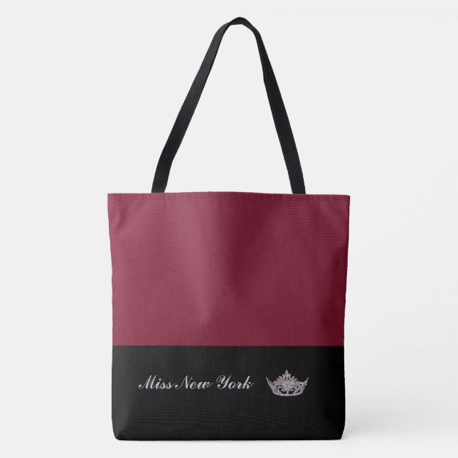 Pageant Silver Crown Tote Bag-Large Wine (Vorderseite)