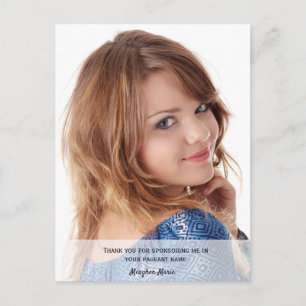 Pageant Sponsor Vielen Dank Foto Postkarte