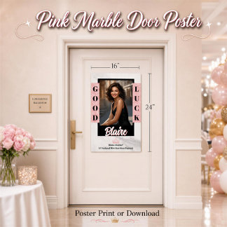 Pageant-Türposter Marmor-Rosa-Gold-Glamour Poster