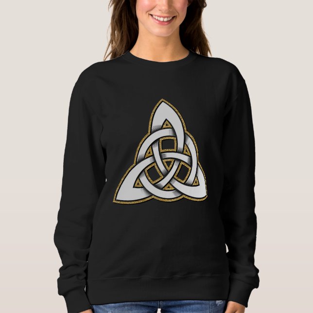 Pagen Triquetra Symbol Celtic Trinity Knot Sweatshirt (Vorderseite)