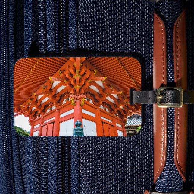 Pagoda Bottom up Perspektive, Miyajima Gepäckanhänger (Vorderseite Insitu 4)