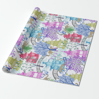 Pagoda Forest Bright Geschenkpapier