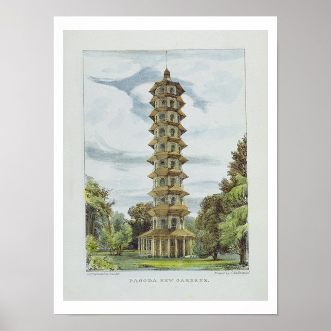 Pagoda, Kew Gardens, Platte 9 von "Kew Gardens: A Poster (Vorne)
