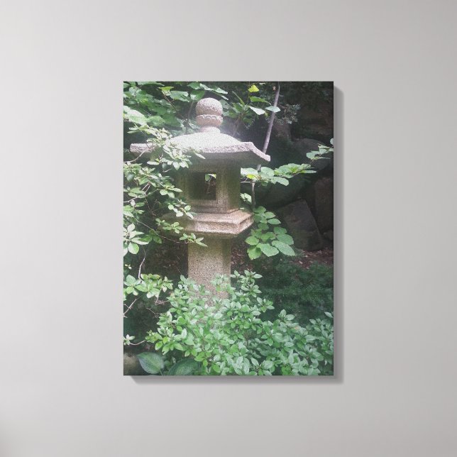 Pagoda Stone Statue Leinwand Japanischer Garten (Vorderseite)