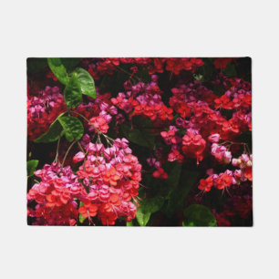 Pagode Blume farbenfroh rot und rosa Fußmatte