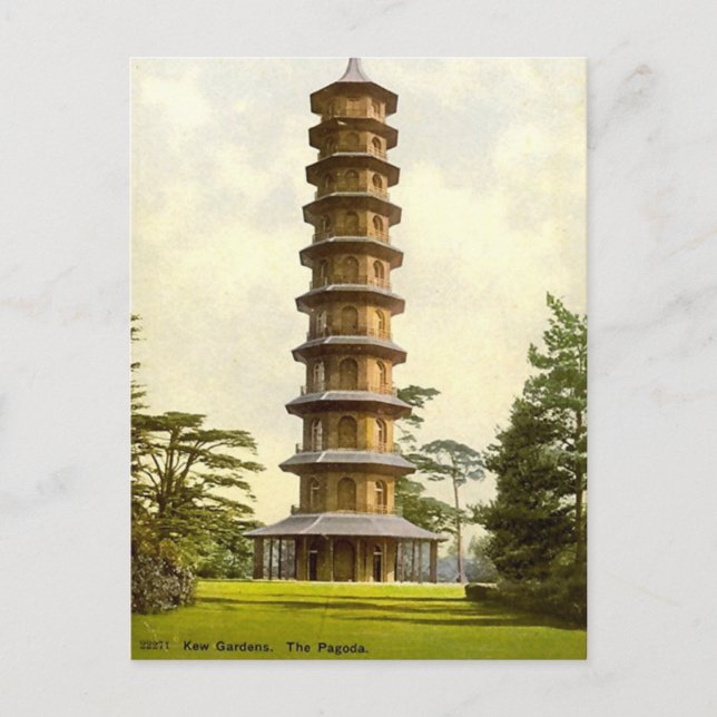 Pagode, Kew Gardens Postkarte (Vorderseite)