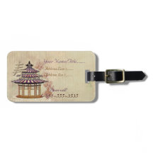 Pagode Rose Mixed Media Oriental