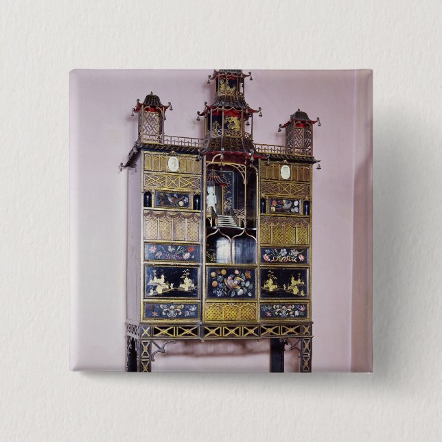Pagodenkabinett in der Art von Thomas Chippendale Button (Vorderseite)