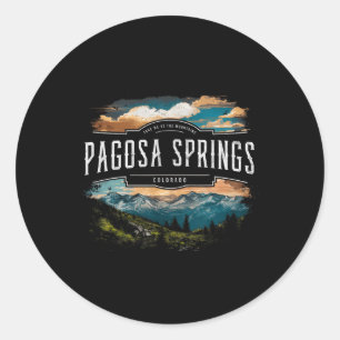 Pagosa Springs Berge Colorado Wandern im Freien Runder Aufkleber