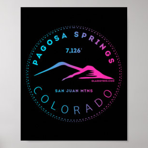 Pagosa Springs Colorado Bergstadt - Erhöhtes R Poster