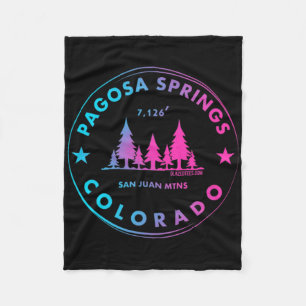 Pagosa Springs Colorado Bergstadt - Retro Co F Fleecedecke