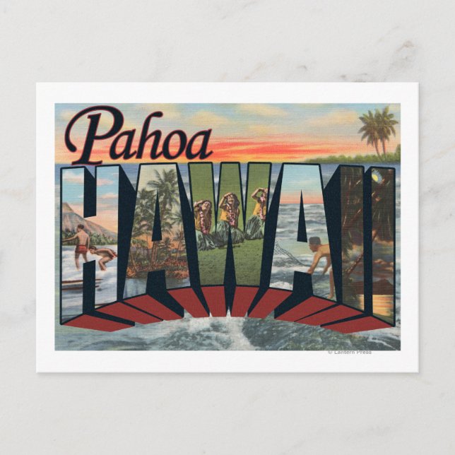 Pahoa, HawaiiGroßbuchstaben SzenenPahoa, HI Postkarte (Vorderseite)