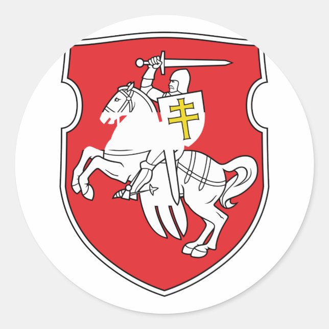 Pahonia, Belarus Runder Aufkleber (Vorderseite)