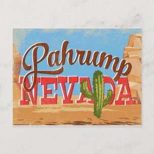 Pahrump Nevada Cartoon Desert Vintage Travel Postkarte