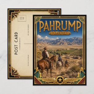 Pahrump Nevada Vintage Art Deco Golden Age Postkarte