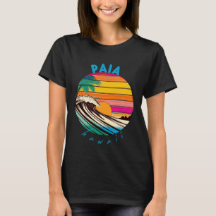 Paia Retro Maui Beach im Stil der 80er Jahre T-Shirt