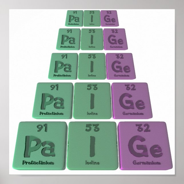 Paige als Protactinium Iodine Germanium Poster (Vorne)