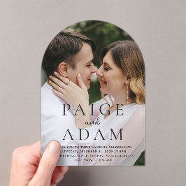 Paige Foto Moderne Hochzeit Acryleinladungen