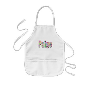 "Paige" Name aus farbenfrohen Schmetterlingen gema Kinderschürze