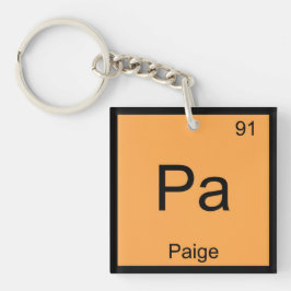 Paige Name Chemistry Element Periodische Tabelle Schlüsselanhänger