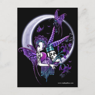 Paige Tattoo Moon Blume Fairy Postcard Postkarte