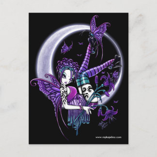 Paige Tattoo Moon Blume Fairy Postcard Postkarte