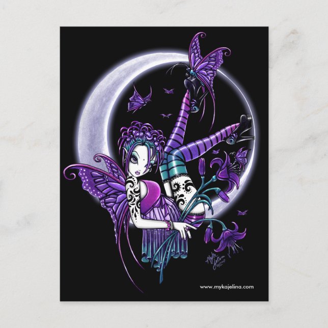 Paige Tattoo Moon Blume Fairy Postcard Postkarte (Vorderseite)