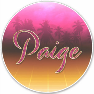 Paige Vorname Name golden pink Aufkleber Sticker