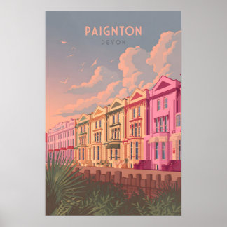 Paignton Devon Reiseplakat Poster