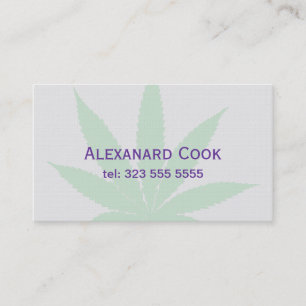 Pail Green Medical Leaf Business Card Visitenkarte