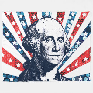Pailletten-George-Washington-Decke Fleecedecke