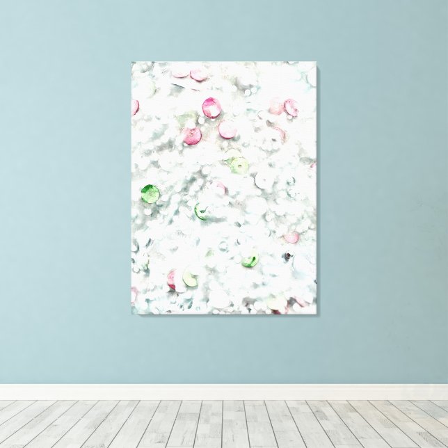 Pailletten & Schleim-Wandkunstfotografie auf Leinw Leinwanddruck (Insitu (Holzboden))