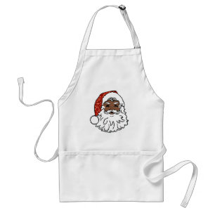 Pailletten schwarzer Weihnachtsmann Schürze