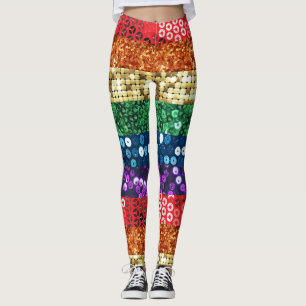 Pailletten-Stolzflagge-Leggings Leggings
