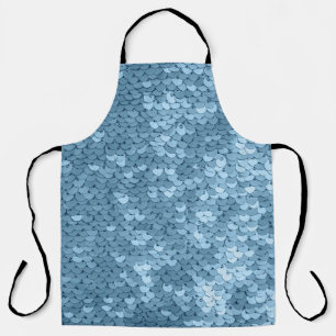 Paillettenstoff: Himmelblauer Schimmer. Schürze