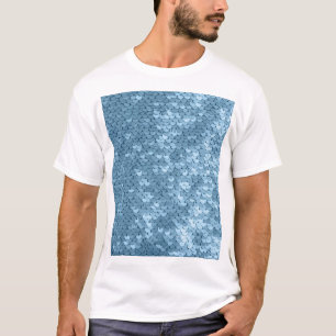 Paillettenstoff: Himmelblauer Schimmer. T-Shirt