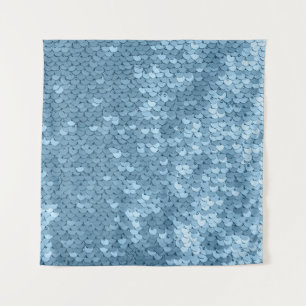 Paillettenstoff: Himmelblauer Schimmer. Wandteppich