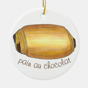 Pain Au Chocolat Croissant Koch Bäckerei Keramik Ornament