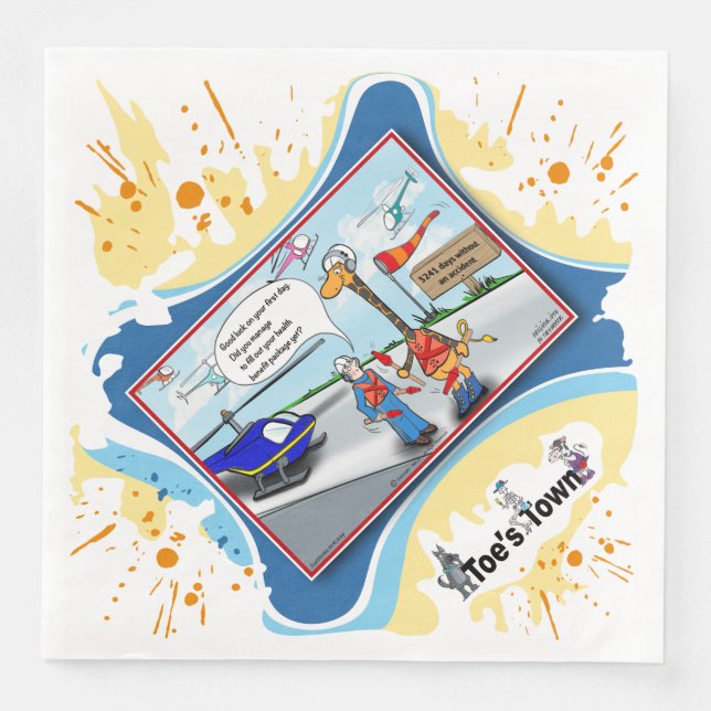 Pain In The Neck | Get Well Dinner Napkin Serviette (Vorderseite)