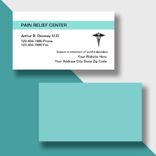 Pain Relief Medical Business Cards Visitenkarte