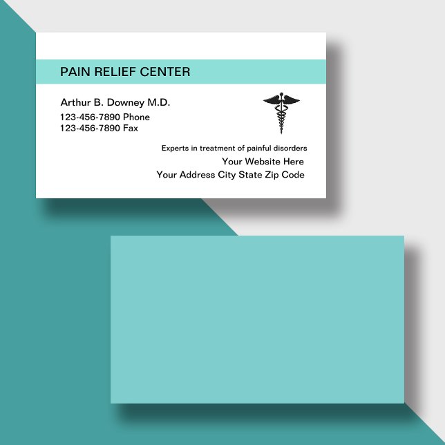 Pain Relief Medical Business Cards Visitenkarte (Von Creator hochgeladen)