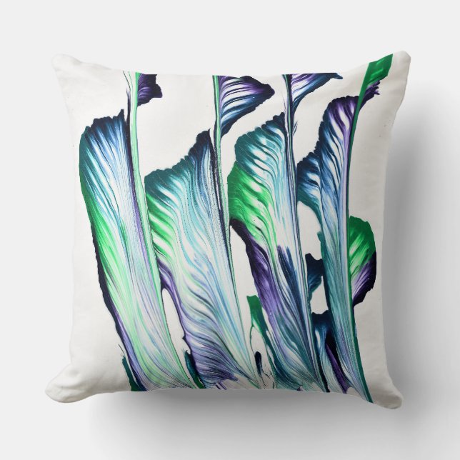 Pain Remover 1 Purple Green Abstract Accent Pillow Kissen (Vorderseite)