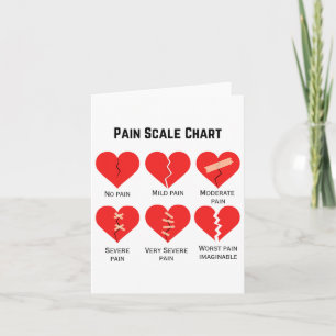 Pain Scale Chart Design für den sonnigen Valentins Karte