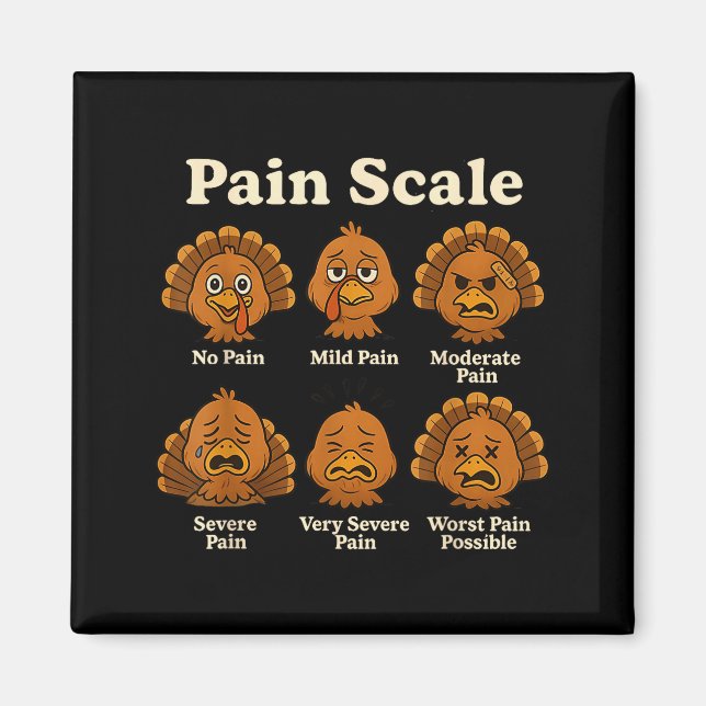 Pain Scale Pumpkin Pain Essment Trauma Nurse Hallo Magnet (Vorne)