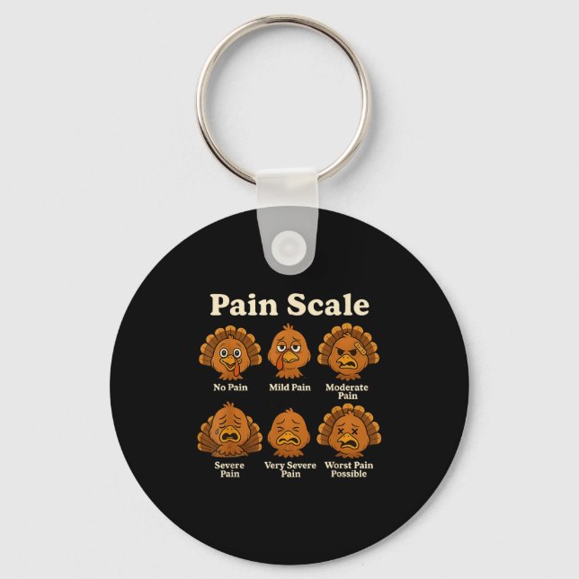Pain Scale Pumpkin Pain Essment Trauma Nurse Hallo Schlüsselanhänger (Vorderseite)