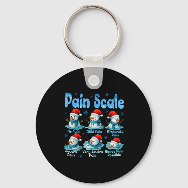Pain Scale Snowman Healthcare Worker Pain Essment  Schlüsselanhänger (Vorderseite)