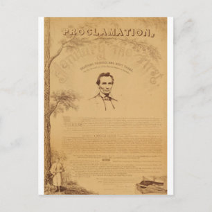 [Paine-Kopie der Emancipationserklärung. Kopie Postkarte