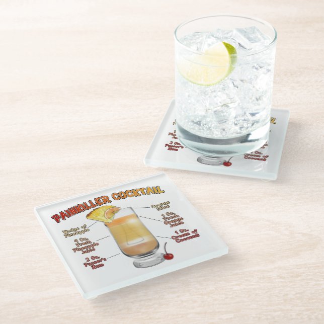 PAINKILLER Cocktail Rezeption   Glasuntersetzer (Schrägansicht)